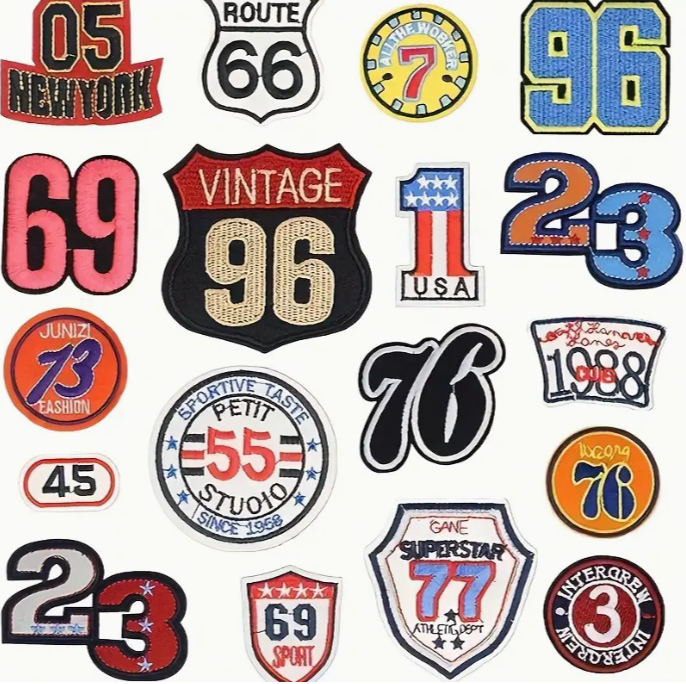 Vintage Number Patches