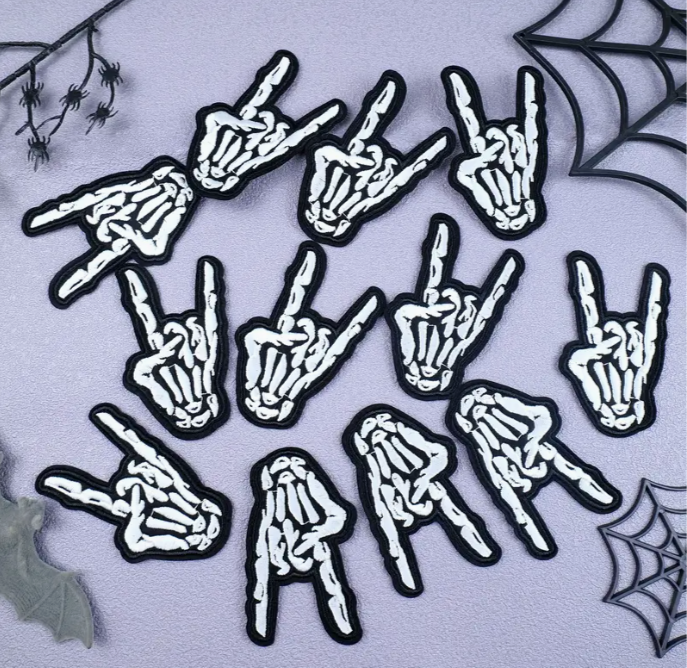 Skeleton Hand Patches
